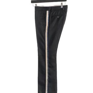 Balmain Black Embellished Band Tuxedo Trousers